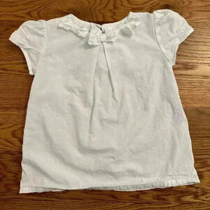 Bella Bliss White Bow Girls Shirt size 6